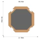 Cutie hexagonala din lemn pentru nisip Treasure Beach 104x104 cm cu prelata Cutie hexagonala din lemn pentru nisip Treasure Beach 104x104 cm cu prelata