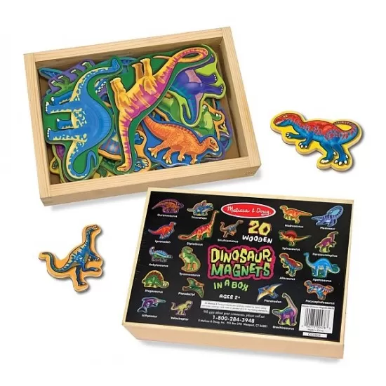 Dinozauri din lemn cu magneti Melissa and Doug Dinozauri din lemn cu magneti Melissa and Doug