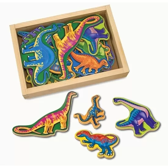 Dinozauri din lemn cu magneti Melissa and Doug Dinozauri din lemn cu magneti Melissa and Doug