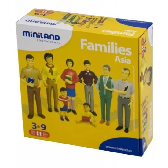 Set 8 figurine familie asiatica Miniland Set 8 figurine familie asiatica Miniland
