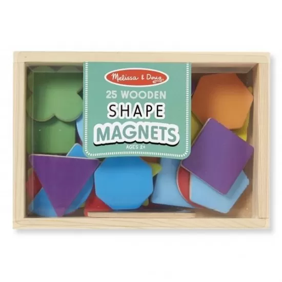 Forme magnetice din lemn 25 piese Forme magnetice din lemn 25 piese
