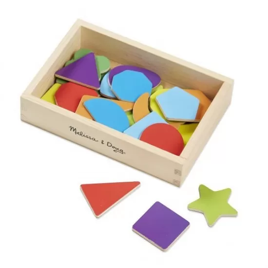 Forme magnetice din lemn 25 piese Forme magnetice din lemn 25 piese