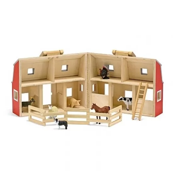 Set de joaca Melissa and Doug - Grajd din lemn pliabil cu animale Set de joaca Melissa and Doug - Grajd din lemn pliabil cu animale