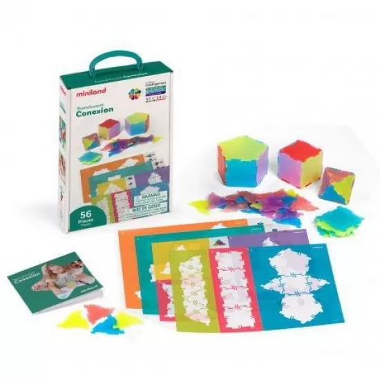 Joc educativ Conexion 56 cu piese translucide Joc educativ Conexion 56 cu piese translucide