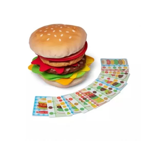 Joc educativ de stivuire si potrivire Burgerul gigant Joc educativ de stivuire si potrivire Burgerul gigant