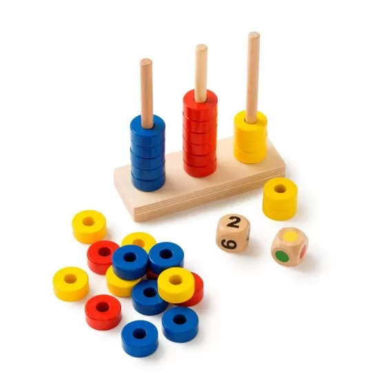 Joc educativ - Numaratoare cu inele Joc educativ - Numaratoare cu inele