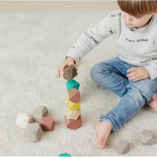 Joc educativ pentru dezvoltarea motricitatii Wood Stones Joc educativ pentru dezvoltarea motricitatii Wood Stones