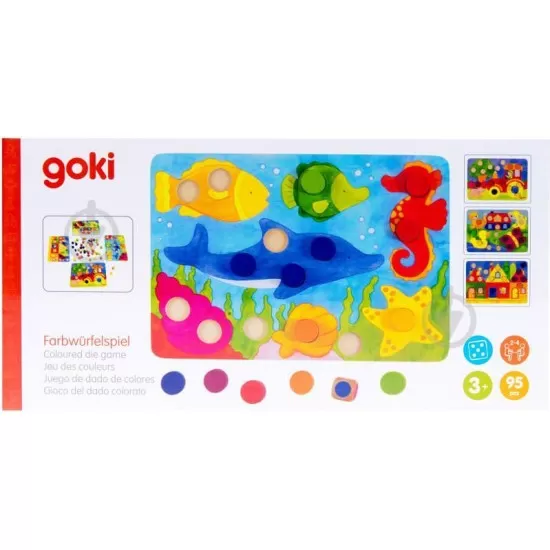 Joc lemn Goki - Potriveste culorile Joc lemn Goki - Potriveste culorile
