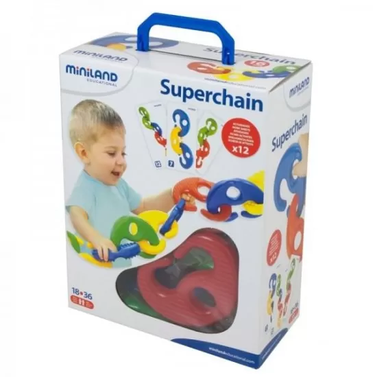 Joc Superchain 16 piese Miniland Joc Superchain 16 piese Miniland