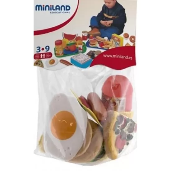 Set de joaca Fast-Food Miniland 19 piese Set de joaca Fast-Food Miniland 19 piese