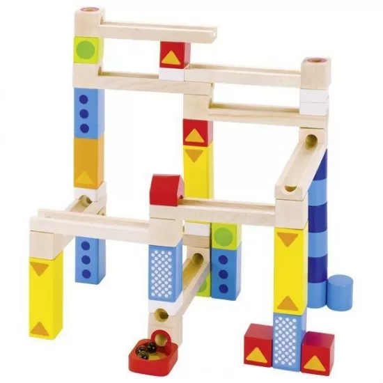 Labirint din lemn de construit 55 piese - Cursa cu bile Labirint din lemn de construit 55 piese - Cursa cu bile