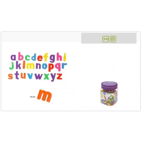 Litere mici magnetice Miniland 155 piese Litere mici magnetice Miniland 155 piese