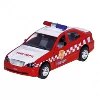 Masinuta die cast cu sunete si lumini, 15 cm, pompieri, rosie