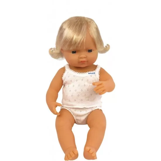 Papusa Baby european fata Miniland 38 cm Papusa Baby european fata Miniland 38 cm