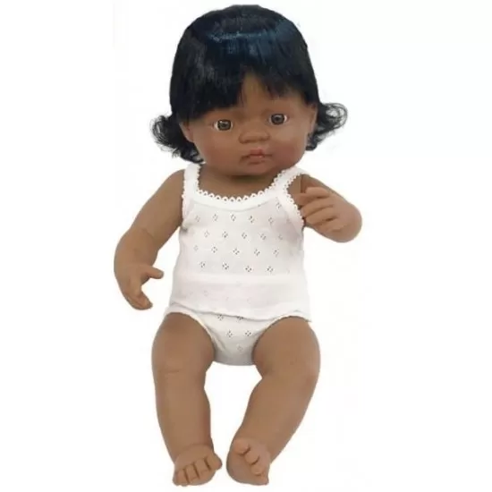 Papusa Baby hispanic fata Miniland 38 cm Papusa Baby hispanic fata Miniland 38 cm