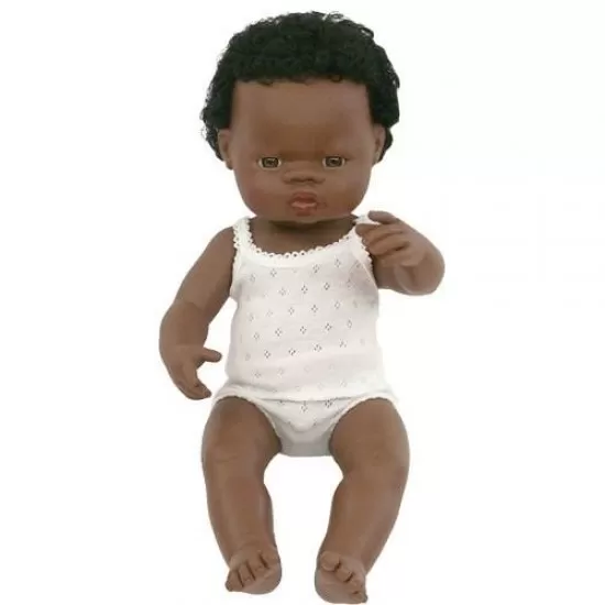 Papusa baiat african Miniland 38 cm Papusa baiat african Miniland 38 cm