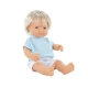Papusa baiat caucazian blond 38 cm cu tricoul bleu, corp parfumat, colectia My Friends and Me Papusa baiat caucazian blond 38 cm cu tricoul bleu, corp parfumat, colectia My Friends and Me