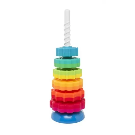 Piramida cu rotite pentru bebelusi - Fat Brain Toys Piramida cu rotite pentru bebelusi - Fat Brain Toys