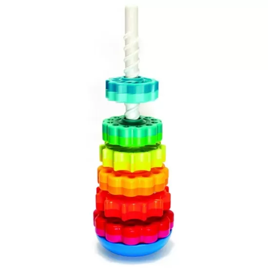 Piramida cu rotite pentru bebelusi - Fat Brain Toys Piramida cu rotite pentru bebelusi - Fat Brain Toys