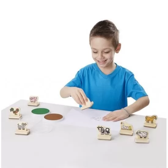 Primele mele stampile Animale de la ferma Melissa and Doug