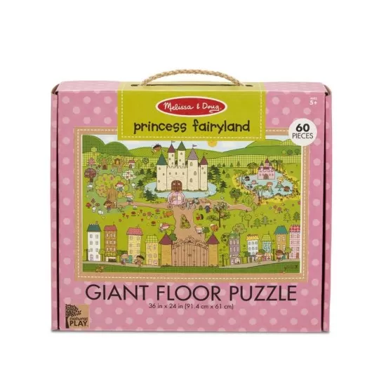 Puzzle de podea eco Tinutul Printelesor - Melissa and Doug Puzzle de podea eco Tinutul Printelesor - Melissa and Doug