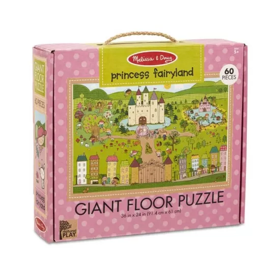 Puzzle de podea eco Tinutul Printelesor - Melissa and Doug Puzzle de podea eco Tinutul Printelesor - Melissa and Doug