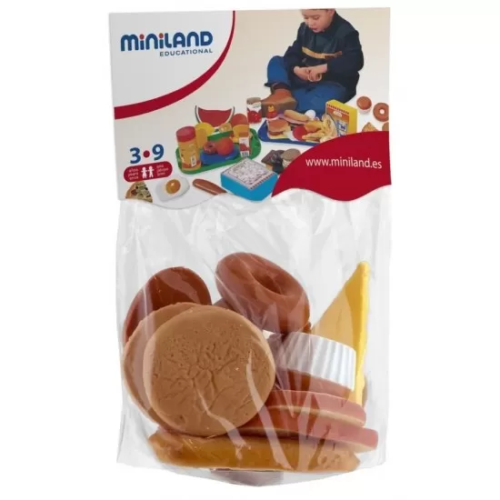 Produse de cofetarie set de 15 figurine - Miniland Produse de cofetarie set de 15 figurine - Miniland
