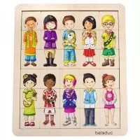 Puzzle amesteca si potriveste 30 piese Beleduc - Copiii lumii
