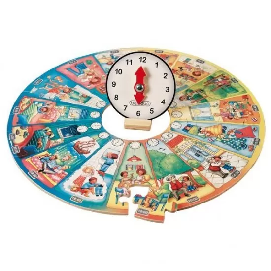 Puzzle circular Invata ceasul Beleduc 48 piese Puzzle circular Invata ceasul Beleduc 48 piese