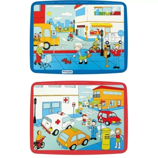 Puzzle Codul rutier Miniland 56 piese Puzzle Codul rutier Miniland 56 piese
