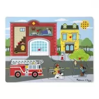 Puzzle cu sunete Brigada de pompieri Melissa and Doug 8 piese