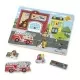 Puzzle cu sunete Brigada de pompieri Melissa and Doug 8 piese