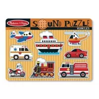 Puzzle cu sunete Vehicule Melissa and Doug 8 piese