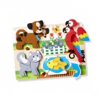 Puzzle din lemn cu piese mari Prietenii mei - 20 piese