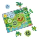 Puzzle din lemn cu rotite dintate Animale vesele 24 piese Puzzle din lemn cu rotite dintate Animale vesele 24 piese