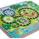 Puzzle din lemn cu rotite dintate Animale vesele 24 piese Puzzle din lemn cu rotite dintate Animale vesele 24 piese