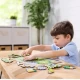 Puzzle din lemn cu rotite dintate Animale vesele 24 piese Puzzle din lemn cu rotite dintate Animale vesele 24 piese