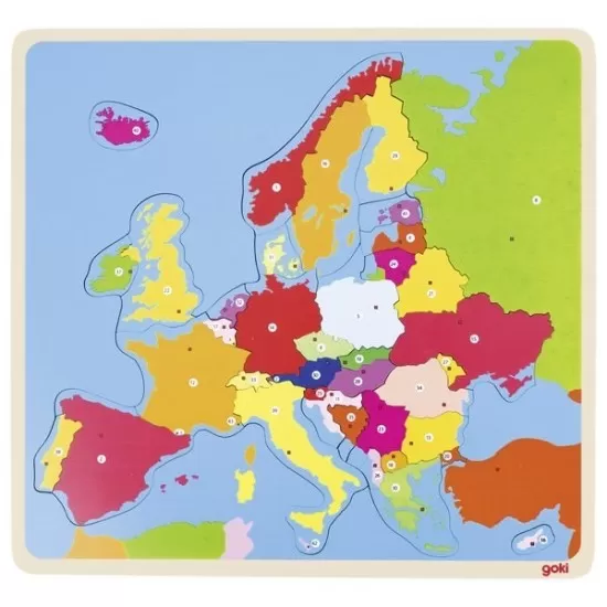Puzzle din lemn Harta Europei 35 piese