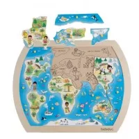 Puzzle din lemn 21 piese Beleduc - O lume intreaga