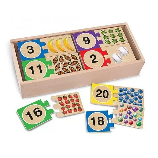 Puzzle din lemn pentru invatarea numerelor Puzzle din lemn pentru invatarea numerelor
