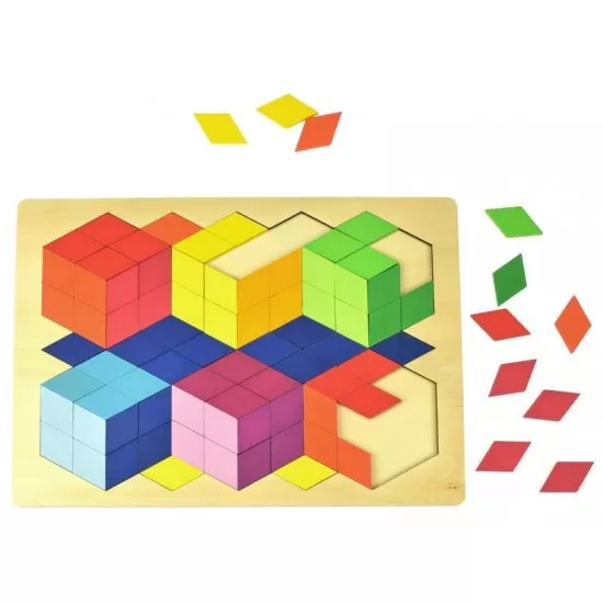 Puzzle lemn Efecte 3D 86 piese Puzzle lemn Efecte 3D 86 piese