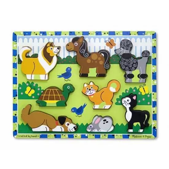 Puzzle in relief animale de companie Melissa and Doug 8 piese Puzzle in relief animale de companie Melissa and Doug 8 piese