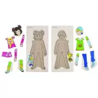 Puzzle lemn Imbracam copiii Beleduc 13 piese