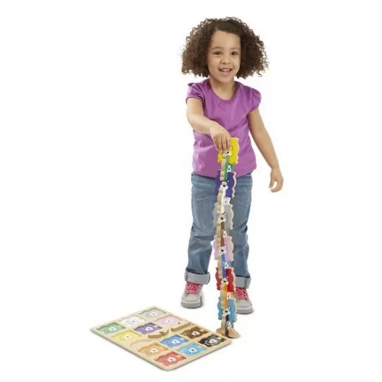 Puzzle lemn in relief Ursuletii colorati Melissa and Doug