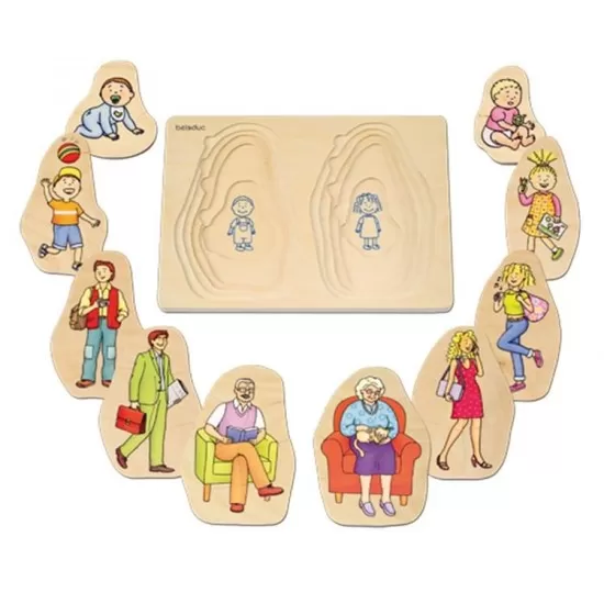 Puzzle stratificat Bunica si Bunicul Beleduc Puzzle stratificat Bunica si Bunicul Beleduc