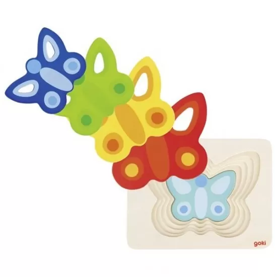 Puzzle stratificat Fluturasi colorati Puzzle stratificat Fluturasi colorati