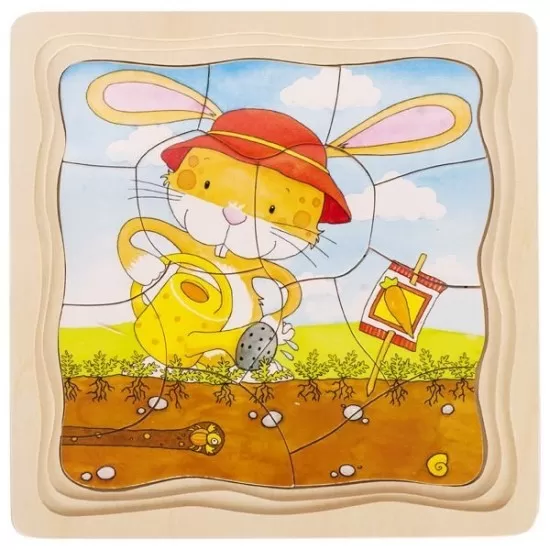 Puzzle stratificat Gradina iepurasilor Puzzle stratificat Gradina iepurasilor