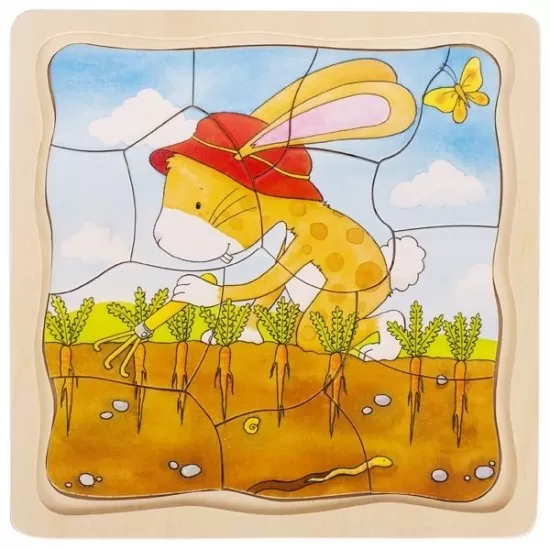 Puzzle stratificat Gradina iepurasilor Puzzle stratificat Gradina iepurasilor