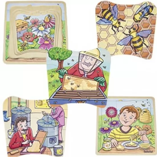Puzzle stratificat 28 piese - Mierea de albine Puzzle stratificat 28 piese - Mierea de albine