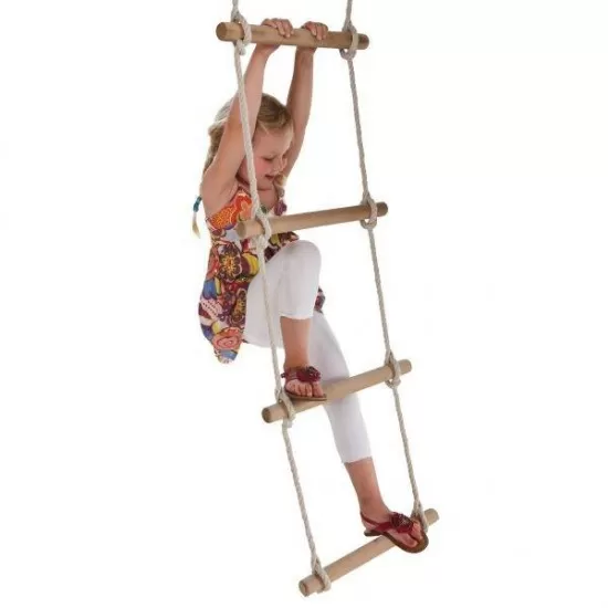 Scara de catarat din sfoara Wooden Rungs cu 5 trepte KBT Scara de catarat din sfoara Wooden Rungs cu 5 trepte KBT